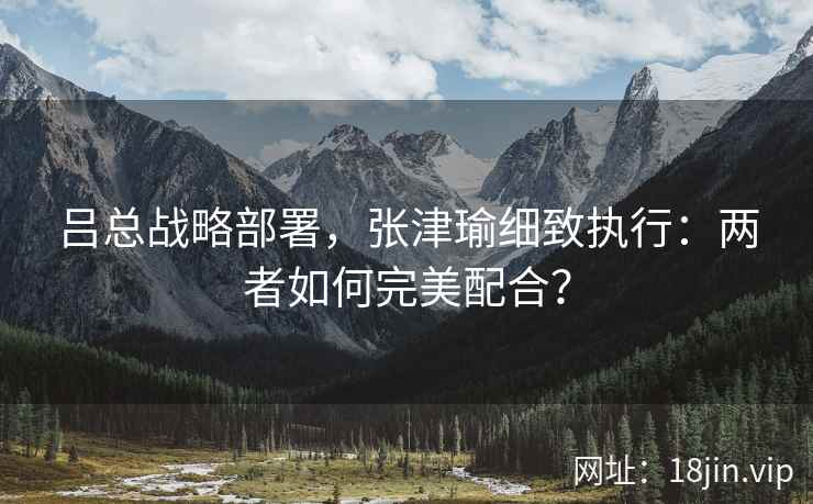 吕总战略部署，张津瑜细致执行：两者如何完美配合？  第1张